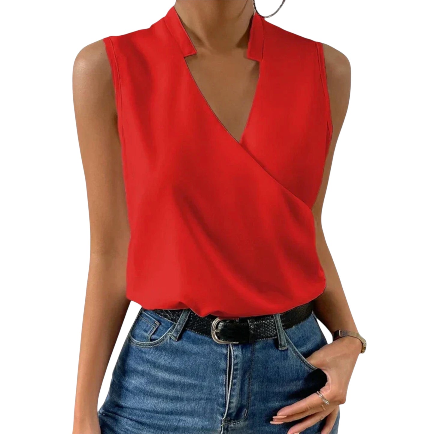 Celoria | Weiches Sommertop Mit V-Ausschnitt