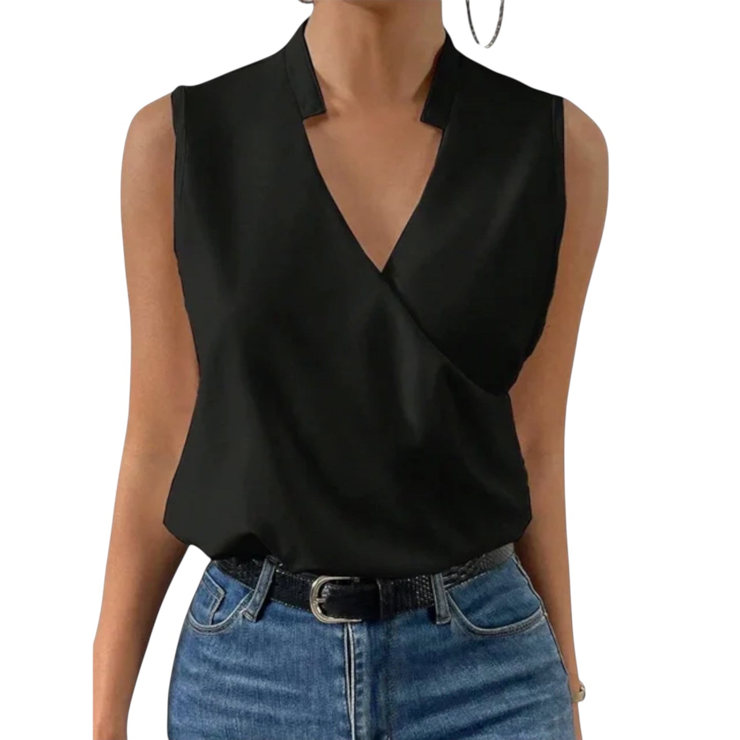 Celoria | Weiches Sommertop Mit V-Ausschnitt