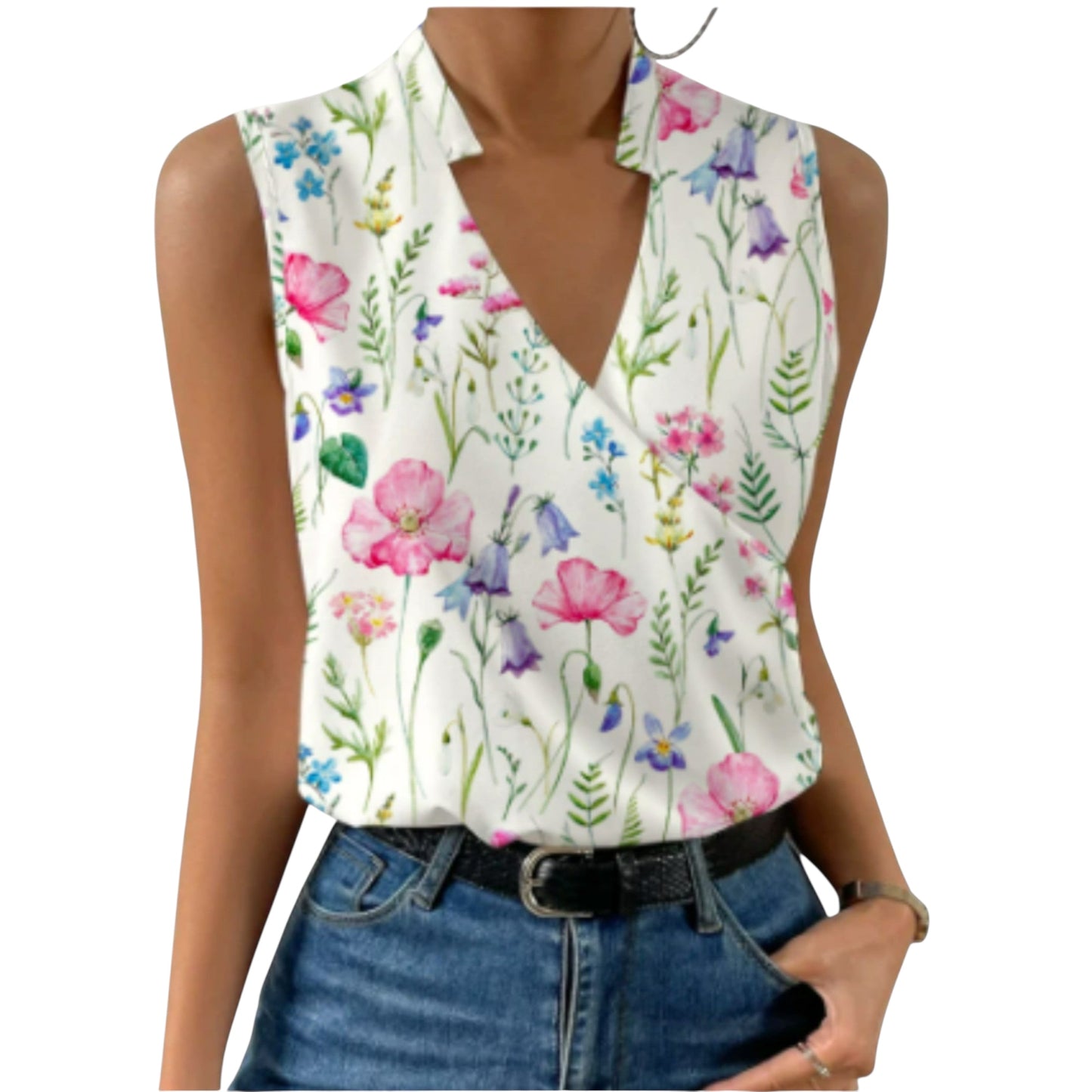 Celoria | Weiches Sommertop Mit V-Ausschnitt